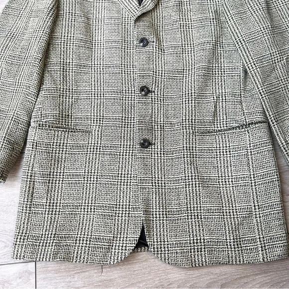 Vintage Bellissimo Hill Wool Blend  Plaid Blazer Union Made in Canada - Picture 6 of 16